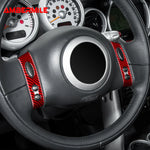 For Mini Cooper Hatch One R50 R53 2001-2006 Steering Wheel Button Sticker Strip Sof additional angle