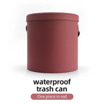Car Trash Can Organizer Waterproof Round Garbage Storage Basket additional angle