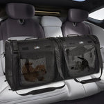Wakytu Two-in-One Foldable Cat and Dog Carrier | Double Pet Transportation Bag close-up view