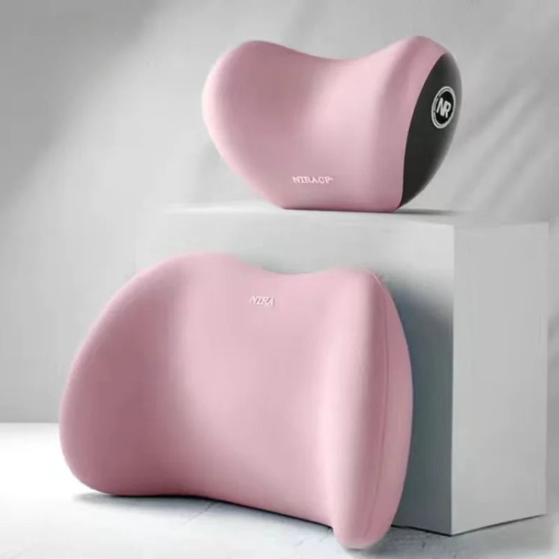 Ergonomic memory foam car seat cushion - suitable for all seasons comfort car headrest close-up view