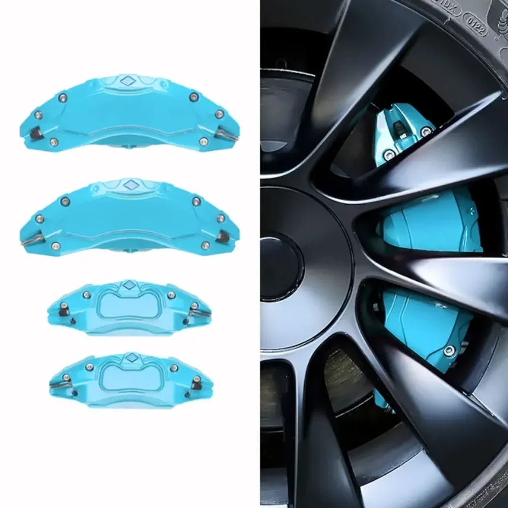 4Pc Brake Caliper Cover for Tesla Model 3 Y | Aluminum Alloy Car Modification Accessor close-up view