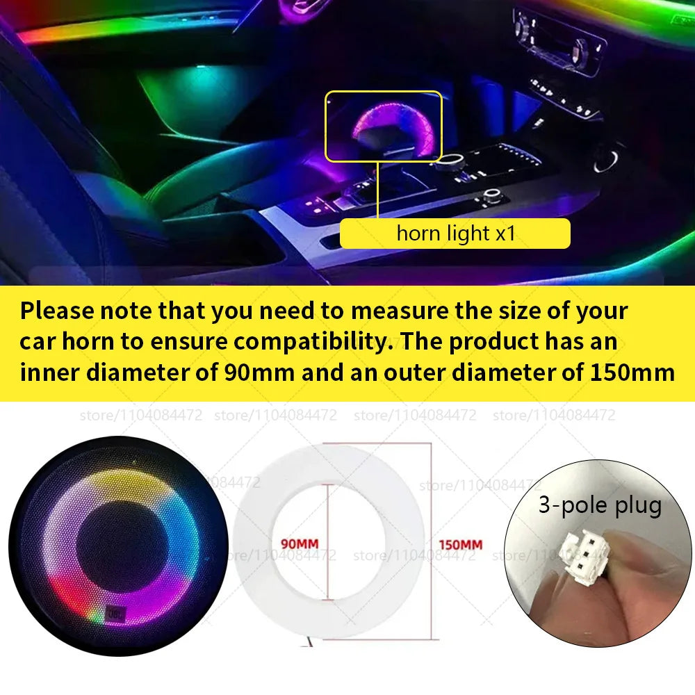 Chrysler Pacifica RT/T RGB Interior Ambient Light Kit – Bluetooth App Control, Music S close-up view