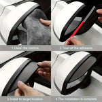 1 Pair  Black Car Rearview Mirror Rain Visors, Self-Adhesive Sun Shade Guards, Universal Fit for All Vehicles