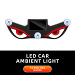 Devil’s Eye Shaped Car Window Decorative Light With Suction Cup Solar/USB-C Rechargeable Red Yellow White Flashing Warning Lamp