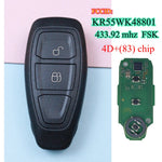 2 3 Buttons 4D83 ID49Chip 433.92MHZ Fsk Car Remote Key Shell Case for Ford Focus C- additional angle