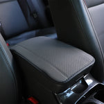 Color-Matched Double-Strand PU Leather Check-Pattern Embossed Car Armrest Pad Center Console Pad Car Decoration Item