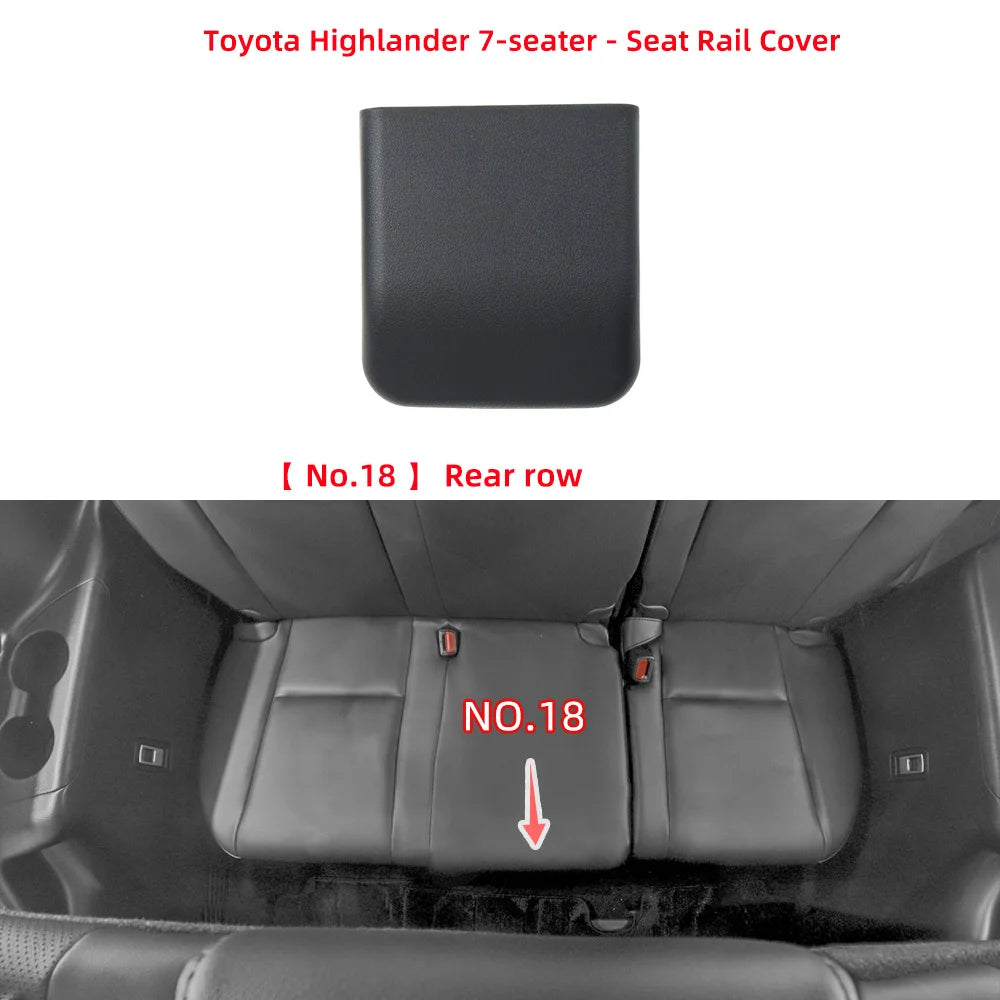 Car Rear Seat Rail Cover Replacement For Toyota Highlander XU40 XU50 2015-2021 2nd additional angle