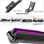 Car Windshield Wiper Blades | Universal Soft Double Layer Rubber Frameless Bracketles lifestyle view
