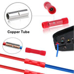 50/100/200pcs BV1.25 BV2.5 BV5.5 Insulated Straight Wire Butt Connector Electrical Coppe detail view