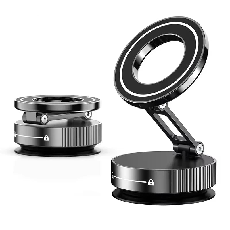 Magnetic Phone Holder Foldable | 360° Adjustable Vacuum Car Mount lifestyle view