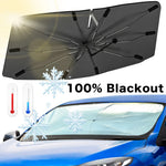 Foldable Car Sunshade Umbrella | Windshield Sun Protector for Heat & UV Block
