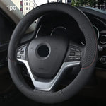 38cm Leather Steering Wheel Cover