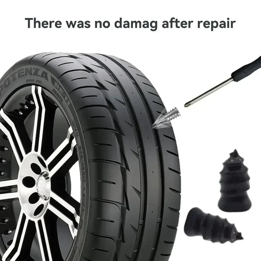 NEW 21-10PCS Tire Repair Nail Self-Tapping Screw Plastic Nail Soft Rubber Screw Suitable For Car Motorcycle Tire Puncture Repair
