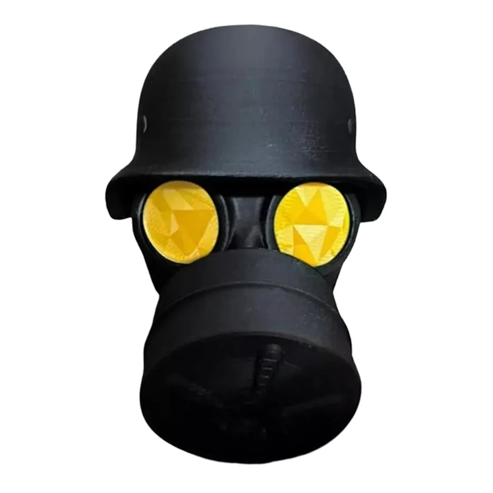 Gas Mask Trailer Hitch Cover | Unique Rust-Proof Helmet Plug for Receiver Tube detail view