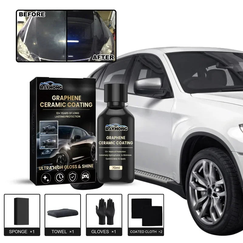 1-5PCS Nano Ceramic Graphene Coating 70ML Super Hydrophobic UV Glow Paint Protection lifestyle view