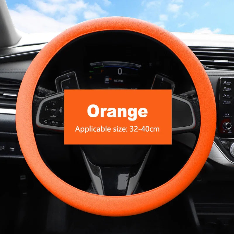 Non-Slip Silicone Steering Wheel Cover 38cm detail view