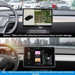 Screen Protector Frame for Tesla Model 3 Y Juniper Silicone Anti-scratch Central Control Navigation Edge Protective Accessories