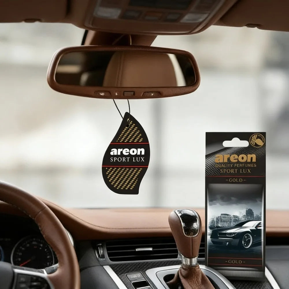 Areon Sport Lux Gold Hanging Car Air Freshener | Long-Lasting Odor Eliminator additional angle