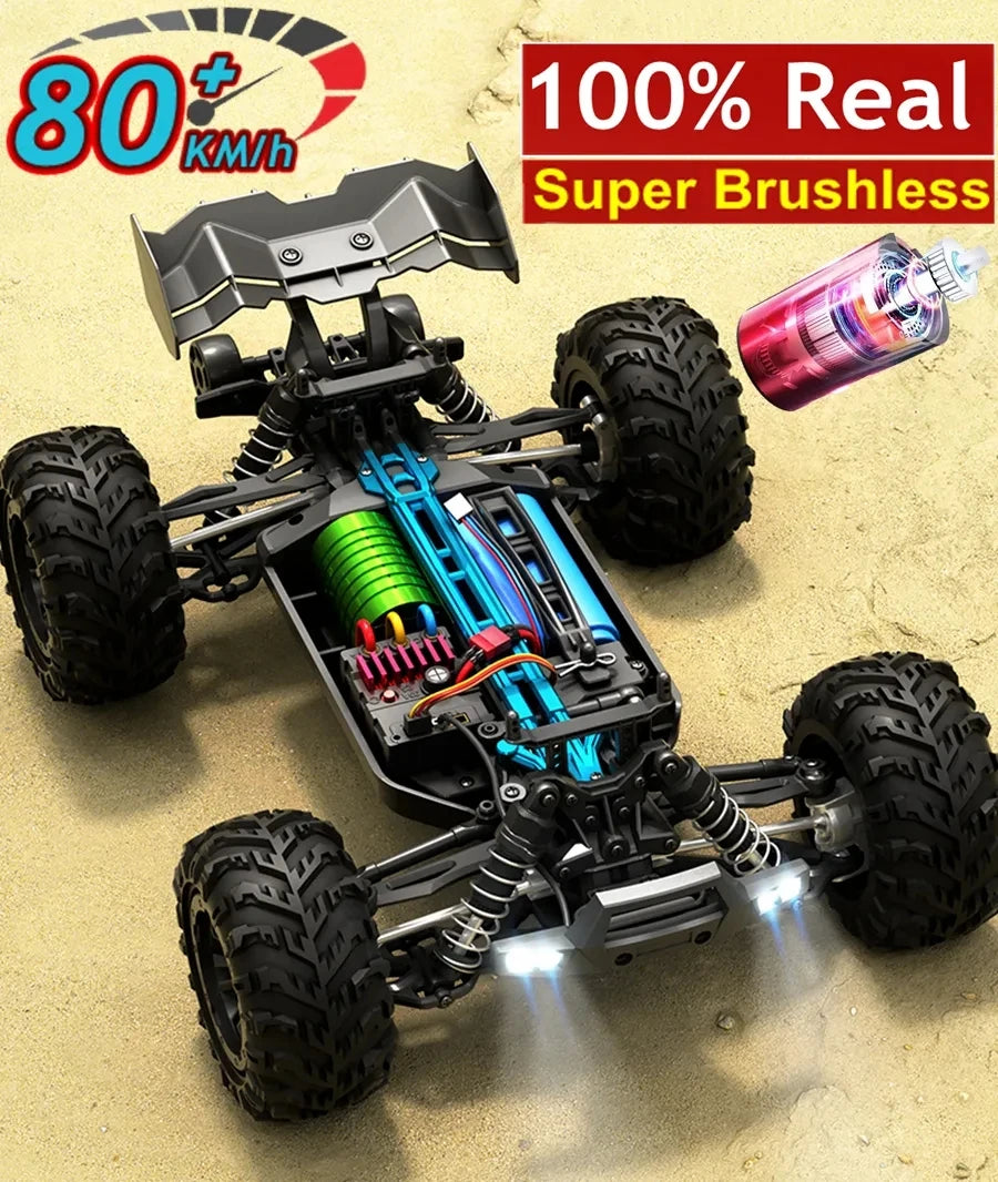 Oike 4WD 1:16 80KM/H Super Brushless 50KM/H Brushed RC Car 4x4 Off Road Remote Cont additional angle