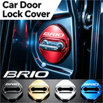 4PCS Stainless Steel Car Door Lock Cover Anti Rust Protective Buckle Sticker Decals For Honda BRIO A