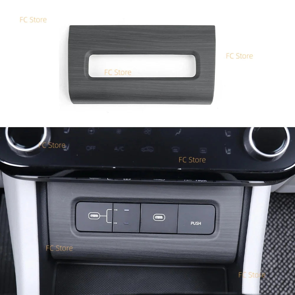 For Hyundai For Tucson NX4 2025 2026 Center Console Cover Interior Styling Style USB Port Charger Socket Frame Trim Auto Interio