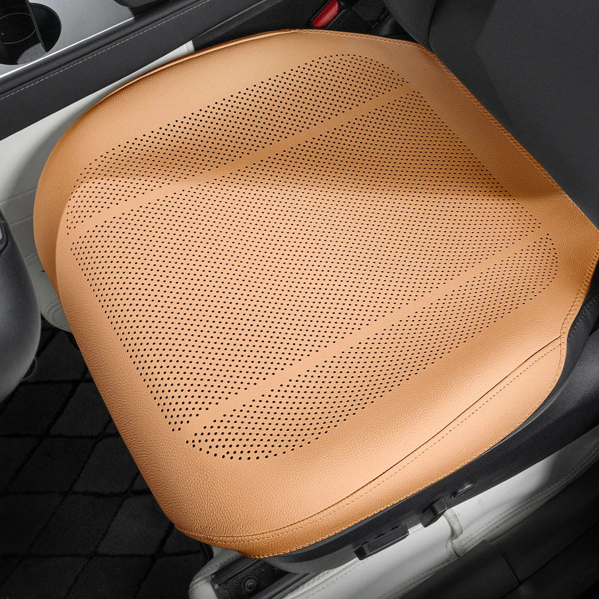 Breathable Leather Car Seat Cover Universal Front Seat Protection Cushion Luxury Car lifestyle view