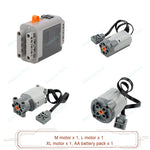 MOC Power Functions M/L/XL Motor Battery Box IR Remote Receiver for RC Car Robot Mode lifestyle view