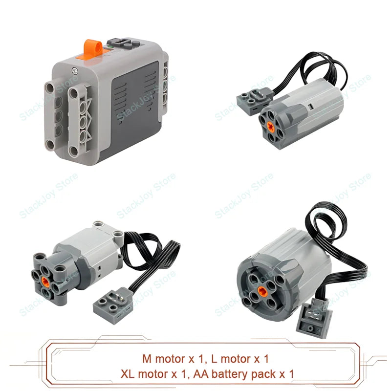 MOC Power Functions M/L/XL Motor Battery Box IR Remote Receiver for RC Car Robot Mode lifestyle view