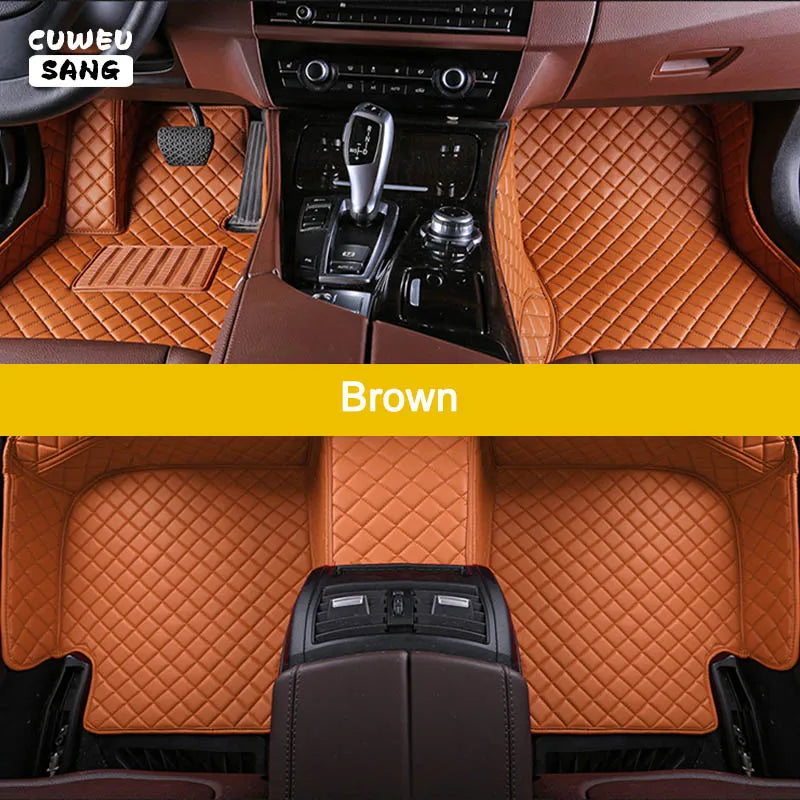 CUWEUSANG Custom Car Floor Mats For Honda Jazz Fit Auto Carpets Foot Coche Accessorie