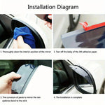 2Pcs Rear View Side Mirror Rain Board Eyebrow Guard Sun Visor Car Accessories