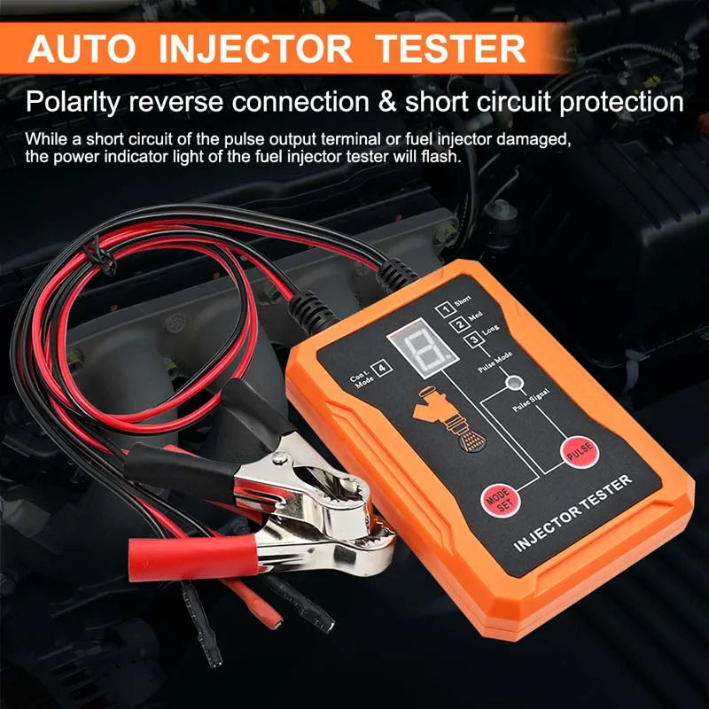 Fuel Injector Tester DIY Cleaner Set 4 Pulse Modes Car Fuel Cleaning Injector Work with Fuel Pressure Tester Car