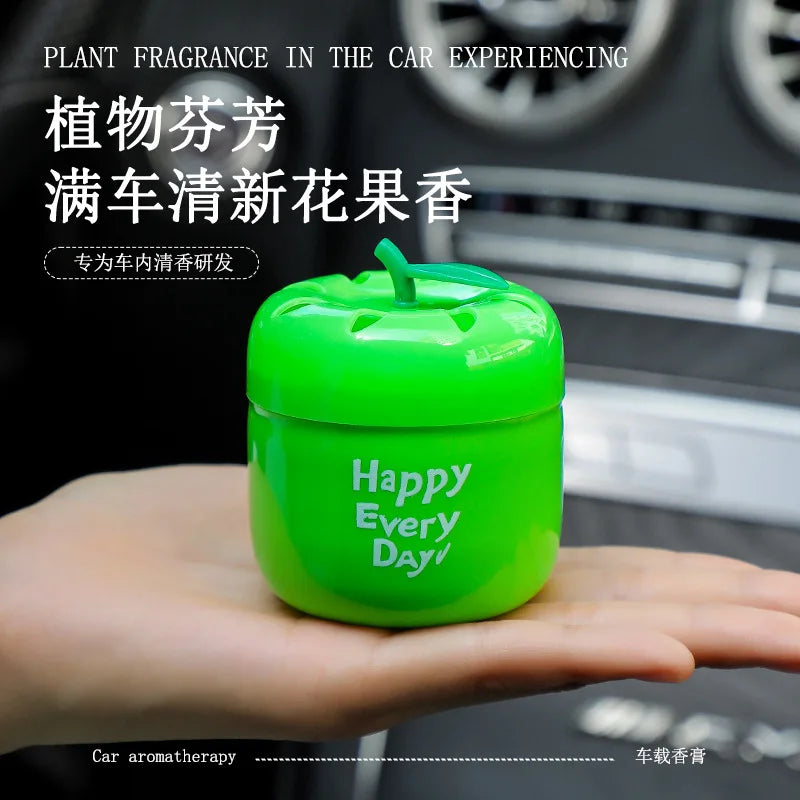 Apple Car Fragrance Decoration Car Air Freshener Fruit Flavor Solid Fragrance Decoration