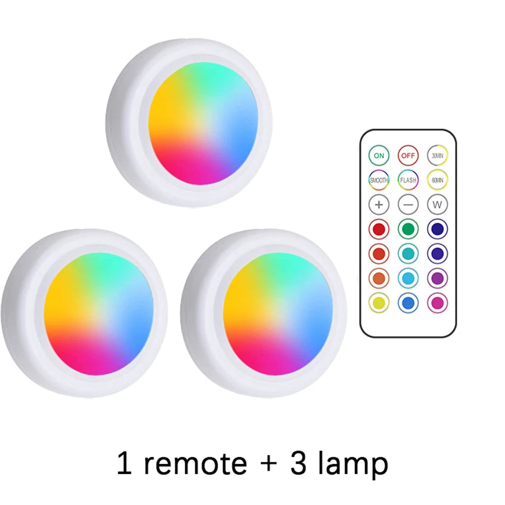 RGB LED Under Cabinet Lights Wireless Battery Remote Control alternate view