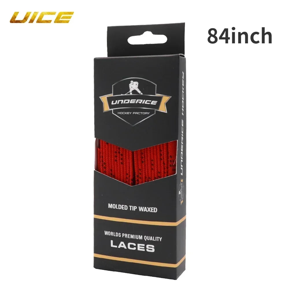UICE Ice Hockey Shoelaces Box-Packed Ice Hockey Skate Laces 84/96/108/120in Dual Layer close-up view