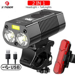 X-TIGER Bike Front Light Set Waterproof MTB Bicycle Lamp 5200mAh USB Rechargeable LED alternate view