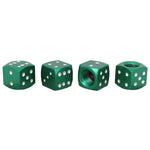 Aluminum Alloy Dice Valve Caps for Cars and Motorcycles | Set of 4 alternate view