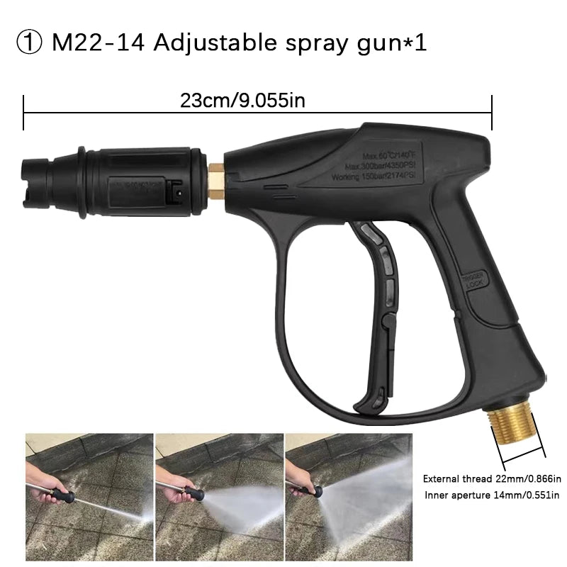 Professional Adjustable 4000psi Car Wash Trigger Gun | 1/4 Quick Connector High-Press lifestyle view