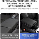 Leather Car Center Console Cover Armrest Box Mat Upgraded Armrest Box Cushion Arm Rest Mat with Side Storage Pocket