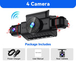 4CH WiFi Dash Cam Front FHD 1080P | 360° Car DVR with Parking Mode close-up view