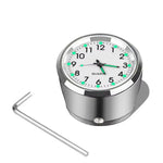 Motorcycle Handlebar Clock | Aluminum Refit Night Vision Waterproof Quartz Watch close-up view
