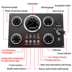 Engine Dash Instrument Panel 5 Gauge Set | 7 Color LED 85mm Tachometer for RV Boat Cus close-up view
