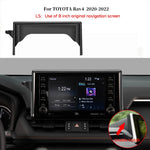 Car Mobile Phone Holder For Toyota Rav4 8-in Screen Fixing Navigation Bracket Wireless Charging Navigation Cellphone Holder