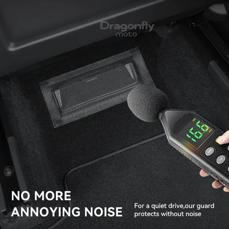 Under Seat Rear Air Vent Cover for Tesla Model 3 Y Highland Juniper 2025 | Anti-Block close-up view