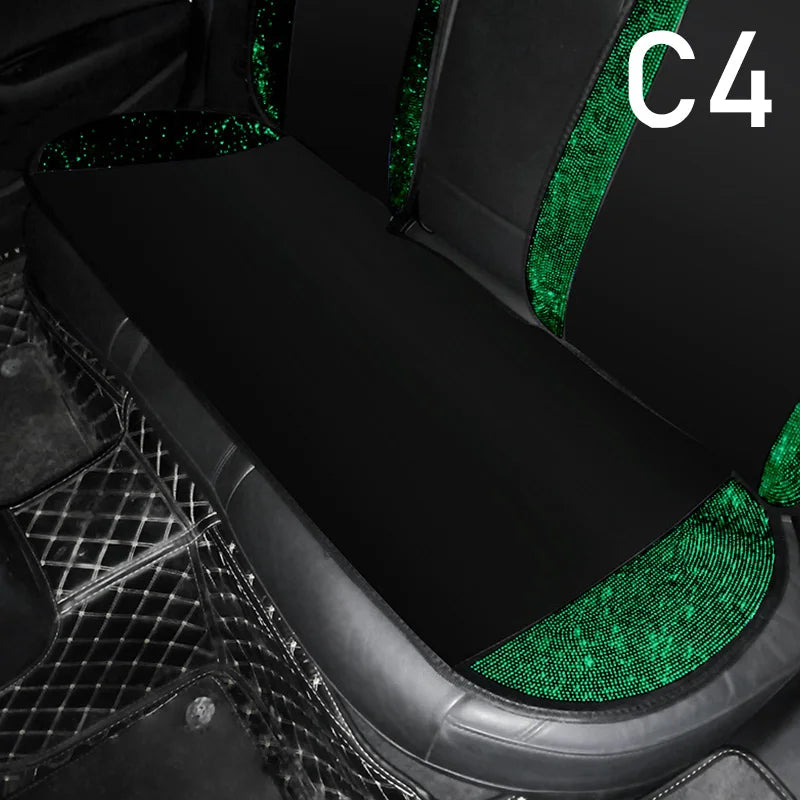 Ladies Car Interior Accessories Shiny Diamond Universal Car Seat Cover Fashion Luxury Ic detail view