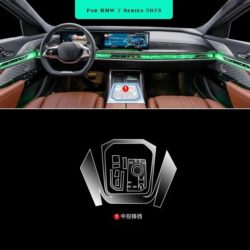 Car Interior Door Center Console Media Dashboard Navigation TPU Anti-scratch Protector F detail view