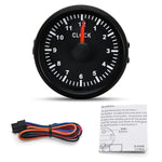 0-12 Hours 52mm Hour Meter Gauge with Red Backlight | 9-32V Clock for Car Boat RV additional angle