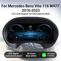 Digital Cluster Dashboard For Mercedes-Benz Vito 116 W477 2016-2023 Dashboard speedometer 12.3-inch HD 1920x720 scree