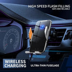 Car Wireless Charger Auto Car Mount Phone Holder | 15W Fast Charging with Infrared Ind close-up view