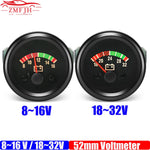 2" 52mm DC8-16V 18-32V Auto Car Voltmeter Generator Voltage Gauge Meter | 12V/24V Optional Pointer