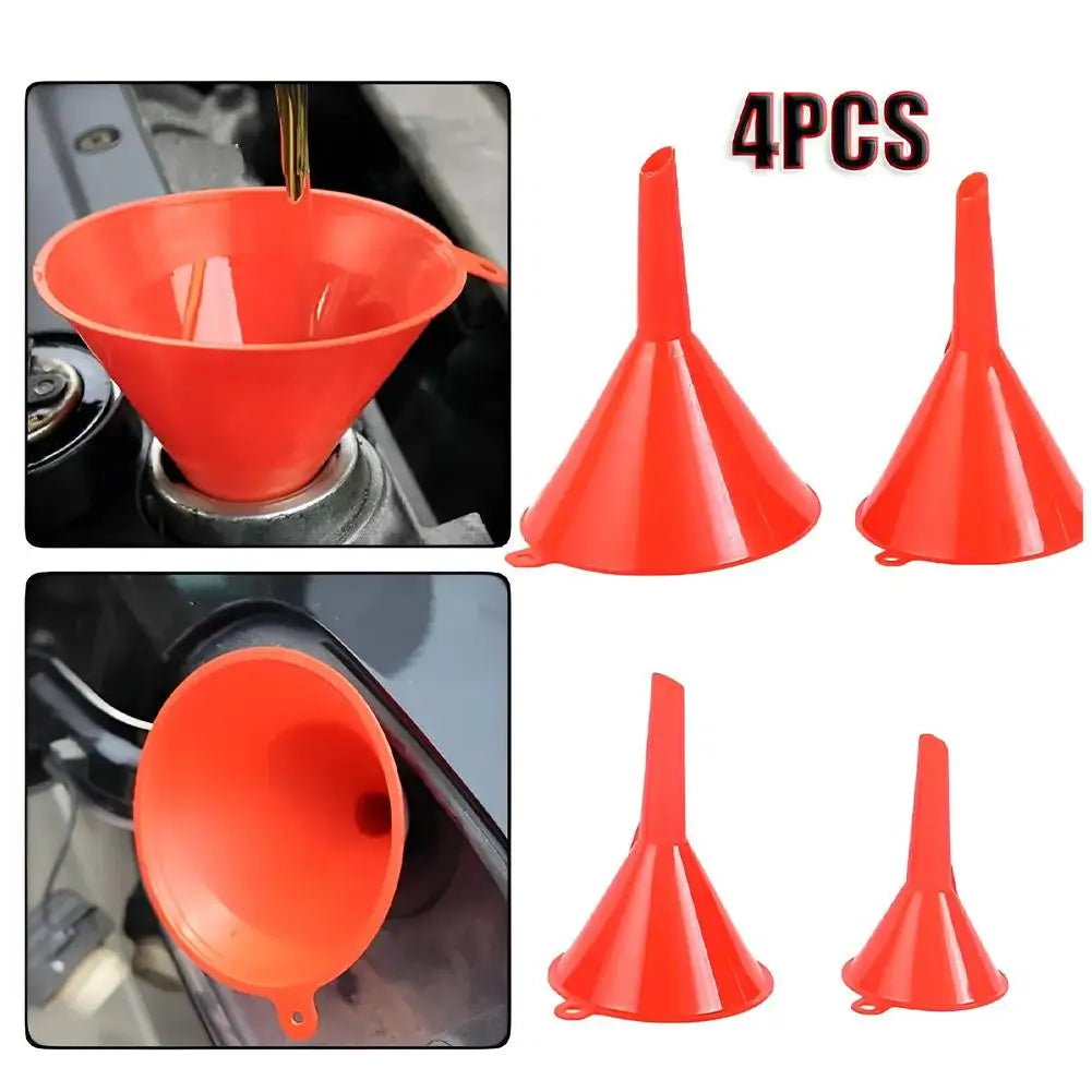4 Sizes Car Plastic Funnels Refueling Liquid Funnels Tools Oil Filling Equipment Car Mot detail view
